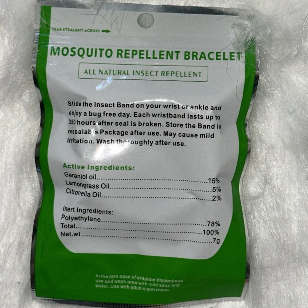 6‎ Pack All Natural Mosquito Repellent Bracelets DEET Free 350 Hours Multi-Color